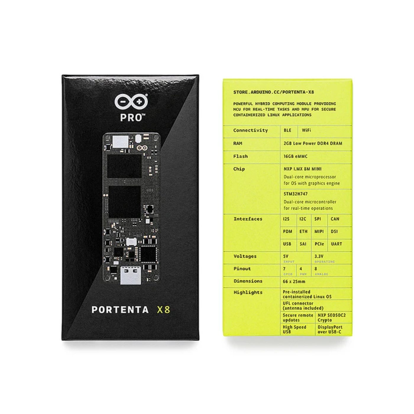 Official Arduino Portenta X8 AI + Linux Industrial SOM (System on Module) - ABX00049