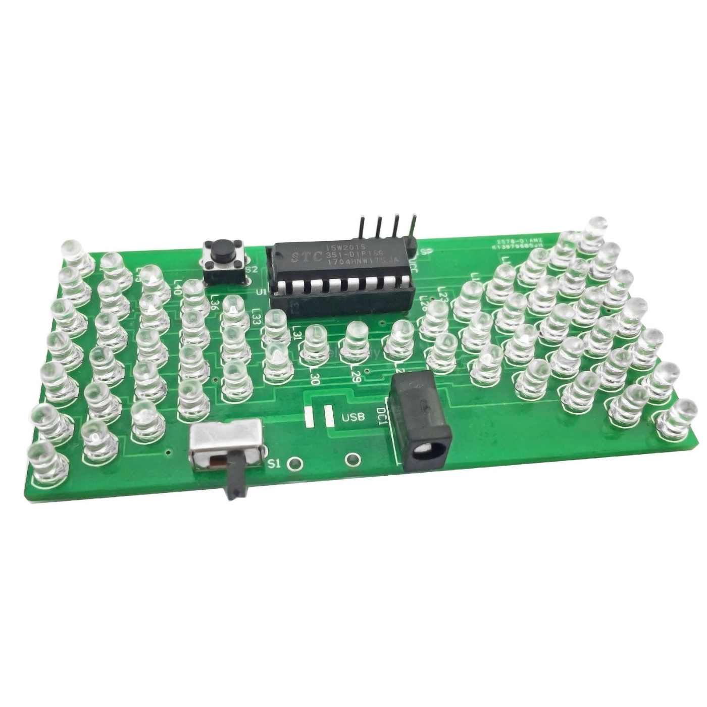 Electronic 5V Hourglass Shape Flashing LED DIY Soldering Board Kit - Image 4