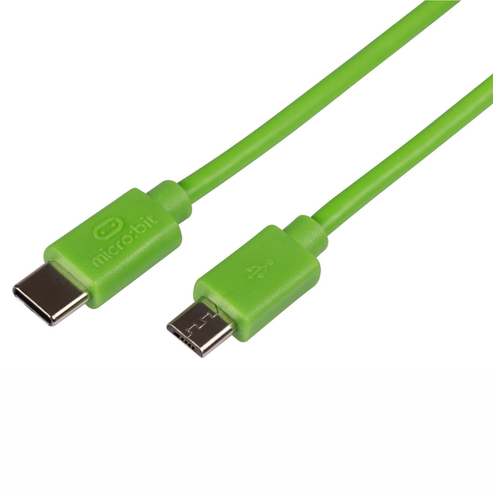 Micro:bit USB Cable Type C to Micro USB 0.3m - Green - Image 3