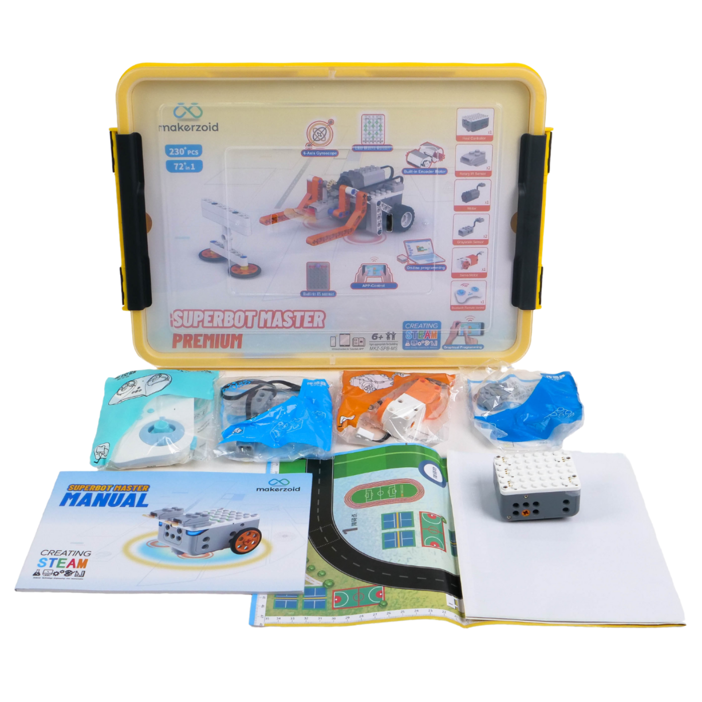 Makerzoid STEAM Super Bot Master Premium Educational Coding Robot Kit with Scratch 3.0 Block Coding - Image 4