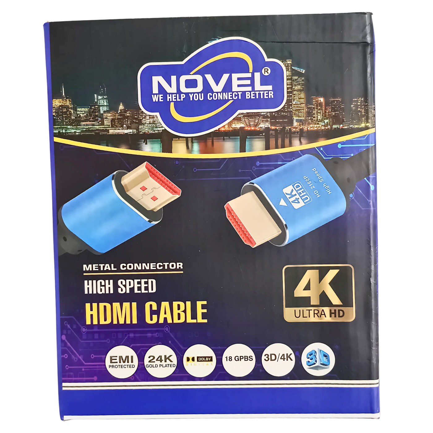 NOVEL 4K Ultra HD High-Speed HDMI Cable with Metal Connectors – 1.5 Meters - Image 3