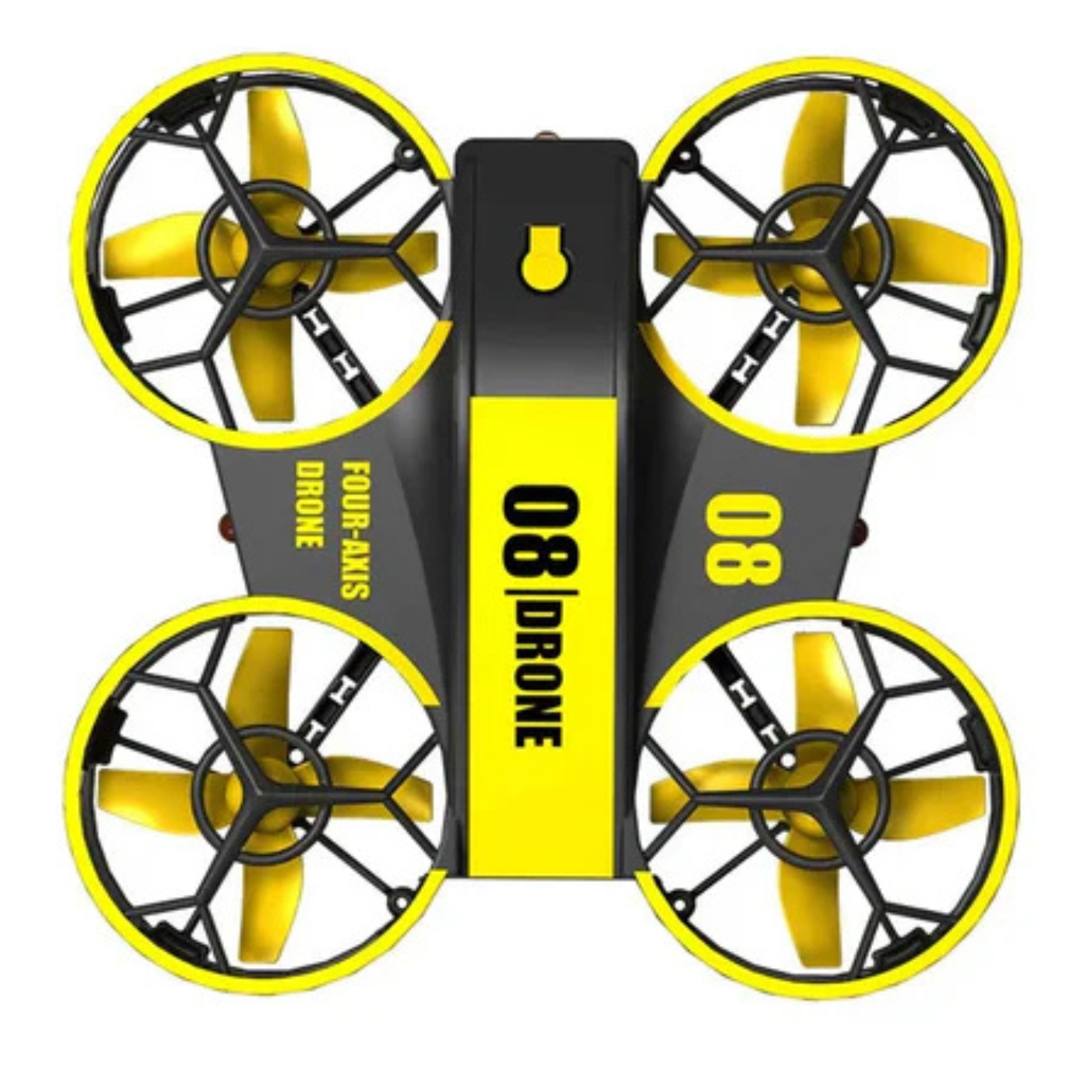 RH-821 Mini Quadcopter Drone with LED Lights and Fixed Altitude RC Helicopter for Kids – Yellow – RS6115 - Image 2