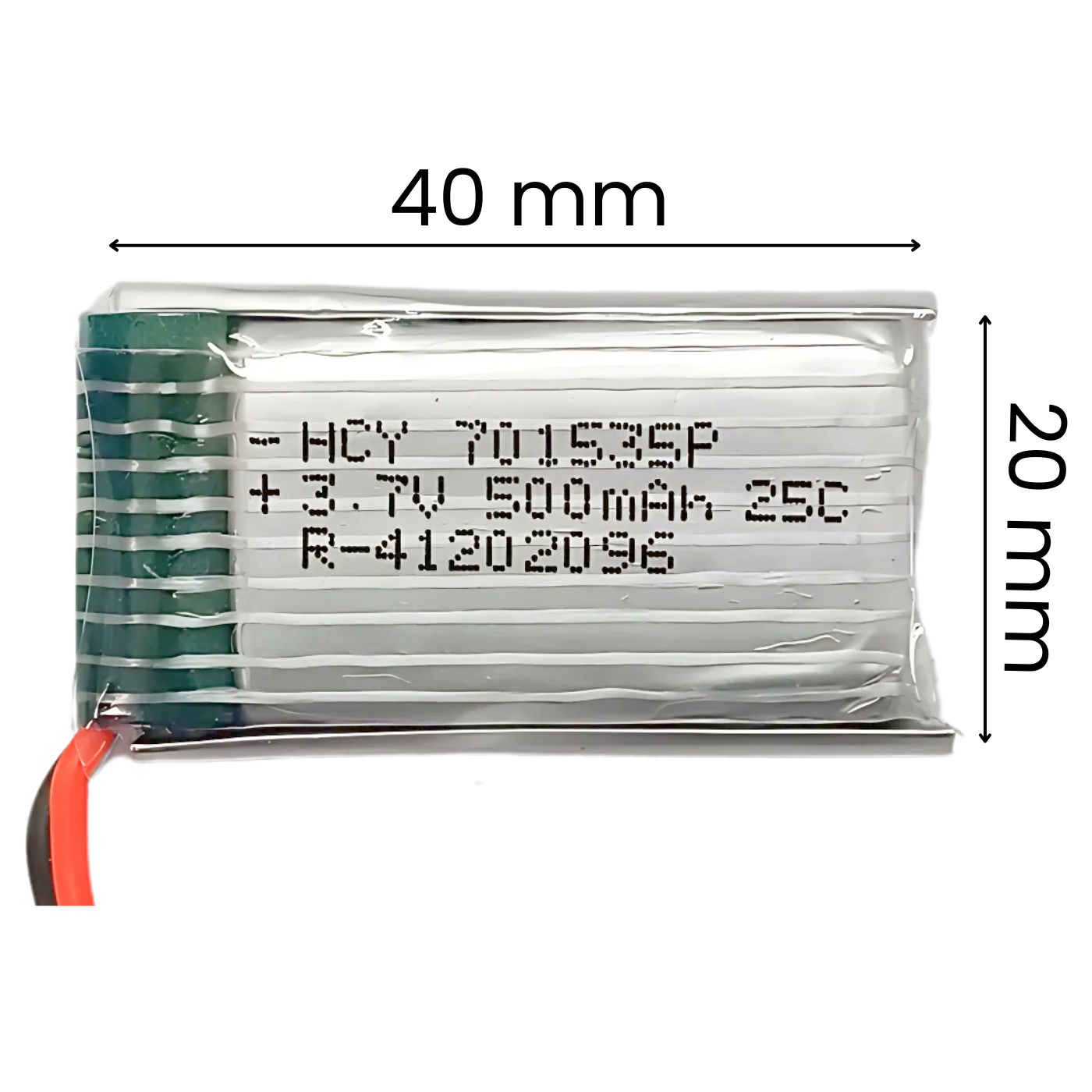 Witty Fox 500mAh Rechargeable 3.7v LiPo Battery with Connector - Image 4