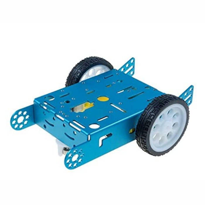 2WD DIY Aluminum Alloy Smart Robot Car Chassis Kit - Blue Colour