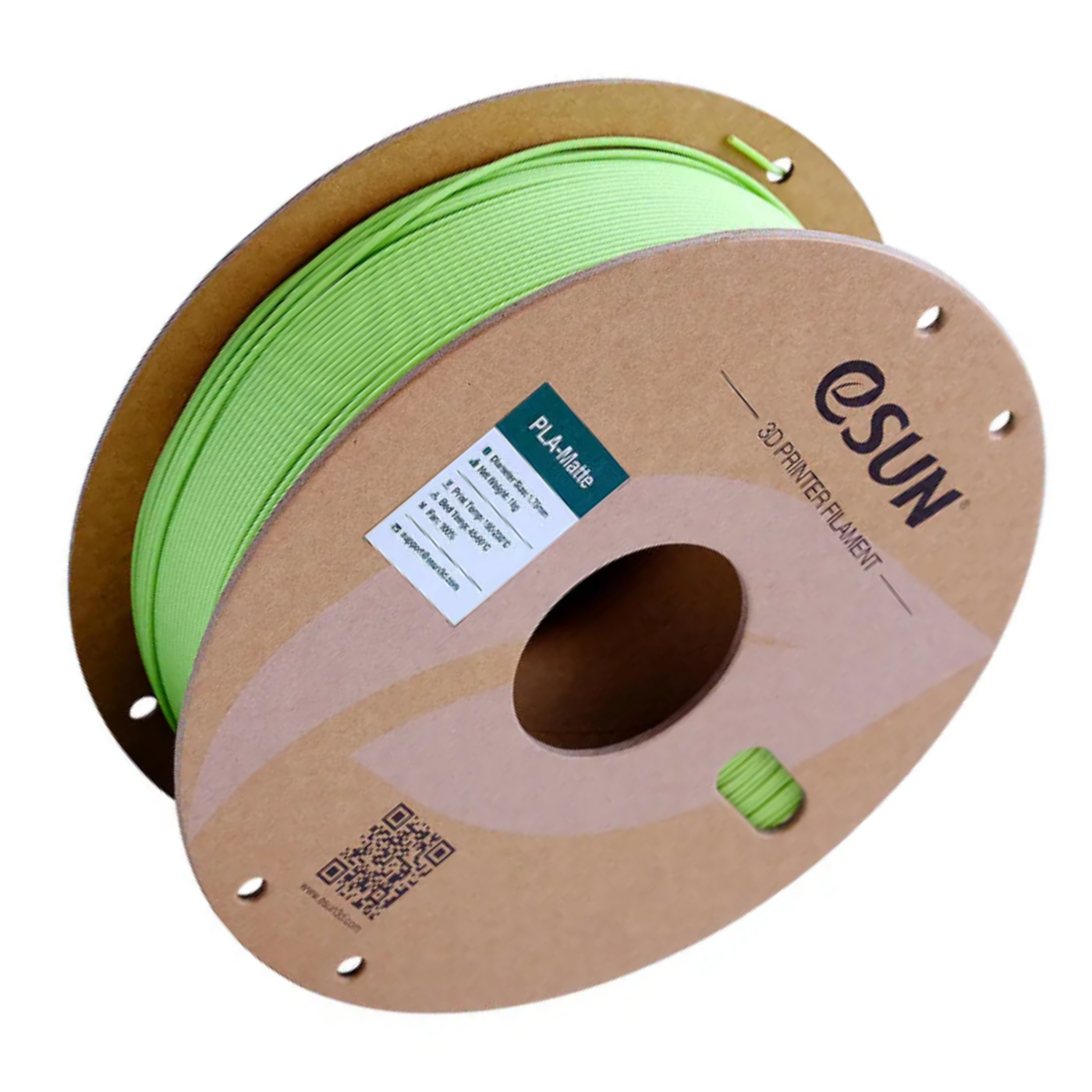 eSun 1.75mm PLA-Matte Filament 1kg Paper Roll Matcha Green