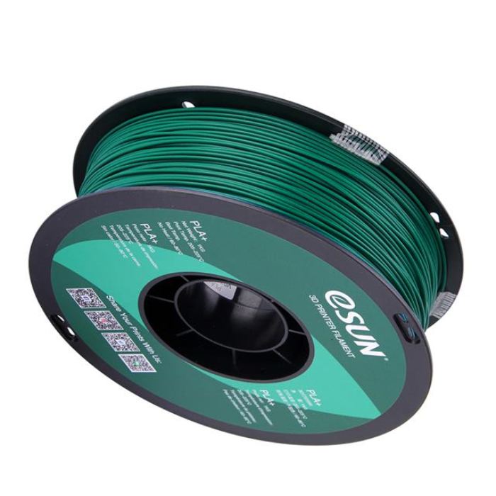 eSun 1.75mm PLA+ 1kg 3D Printing Filament Green Color - Image 2