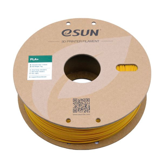 eSun 1.75mm PLA+ 3D Printing Filament 1kg Yellow Color