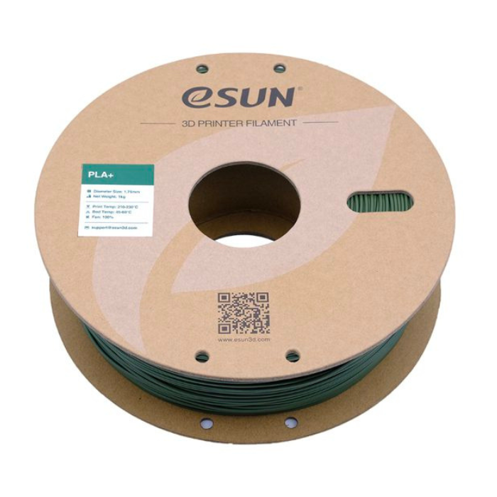 eSun 1.75mm PLA+ 3D Printing Filament 1kg olive green Color - Image 2