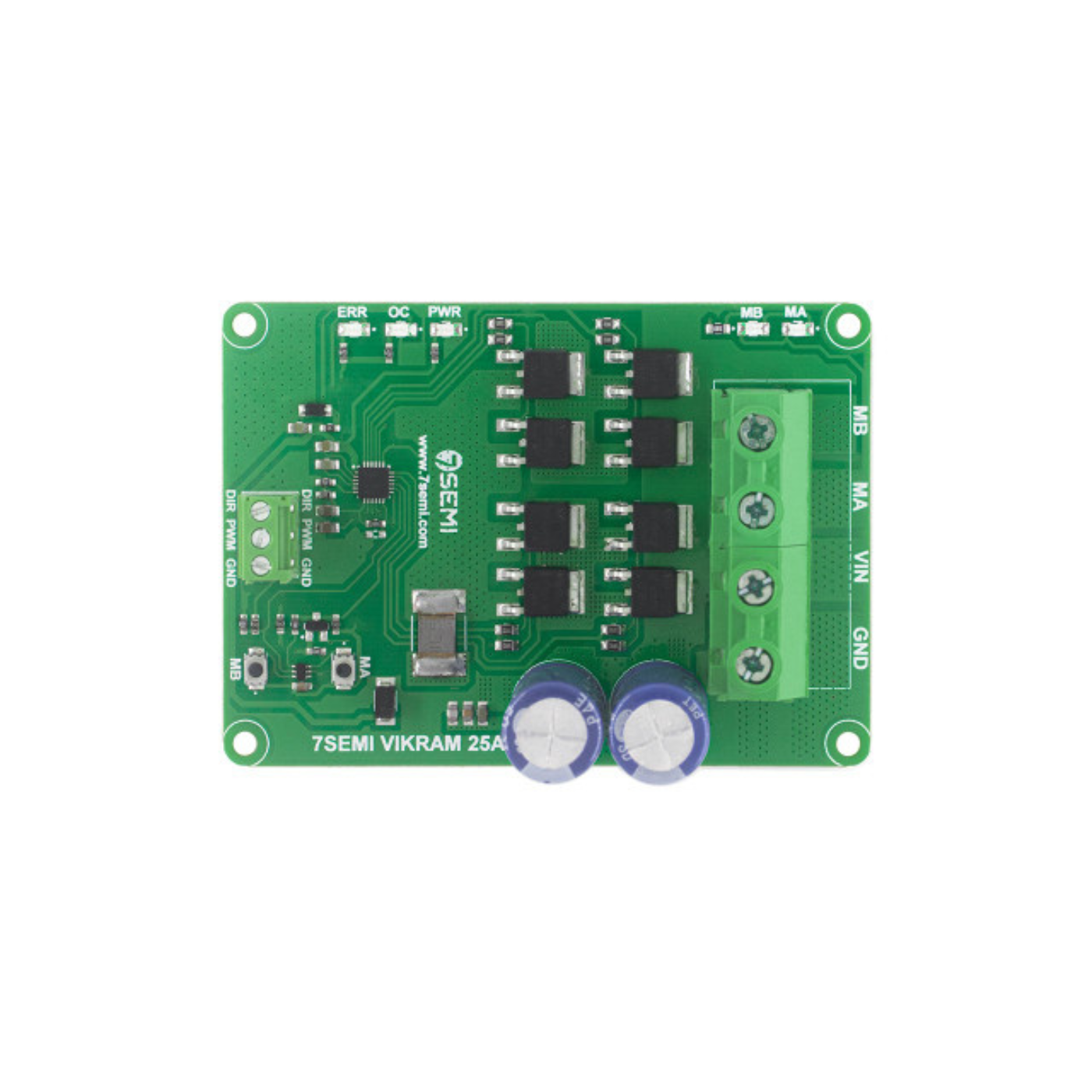 7Semi Vikram-3025 High-Power 25A DC Motor Driver for 6–30V Motors