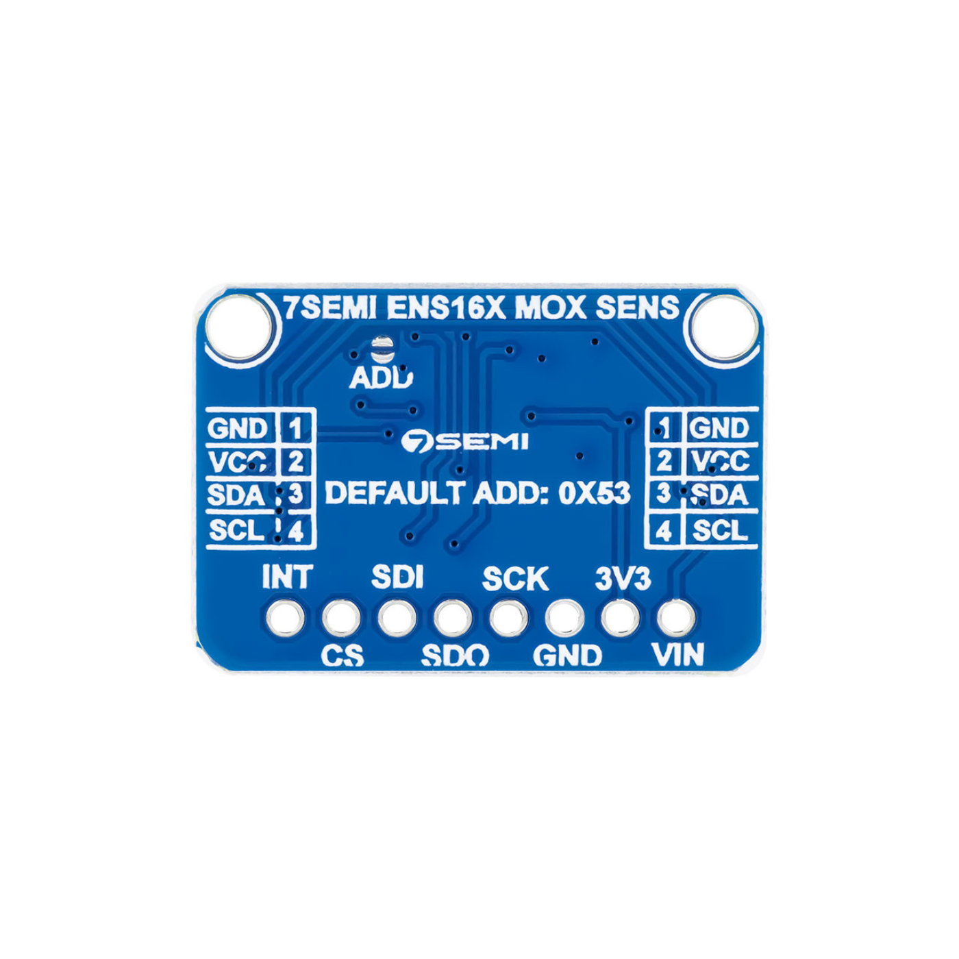 7Semi ENS160 Air Quality Sensor Breakout Board with VOC & eCO₂ Sensing