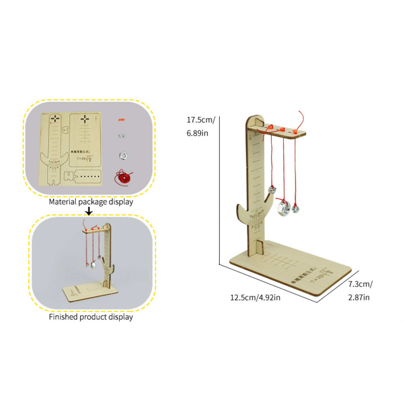 Pludo STEM Kit Pendulum Play Kit – DIY Science Experiment Kit for Kids 8–11 | Grade 3–5 Motion & Gravity Model