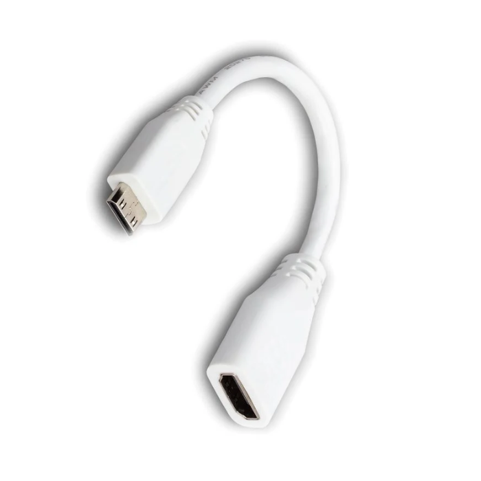Raspberry Pi Official 10CM Mini HDMI C/M to Standard HDMI A/F Cable White