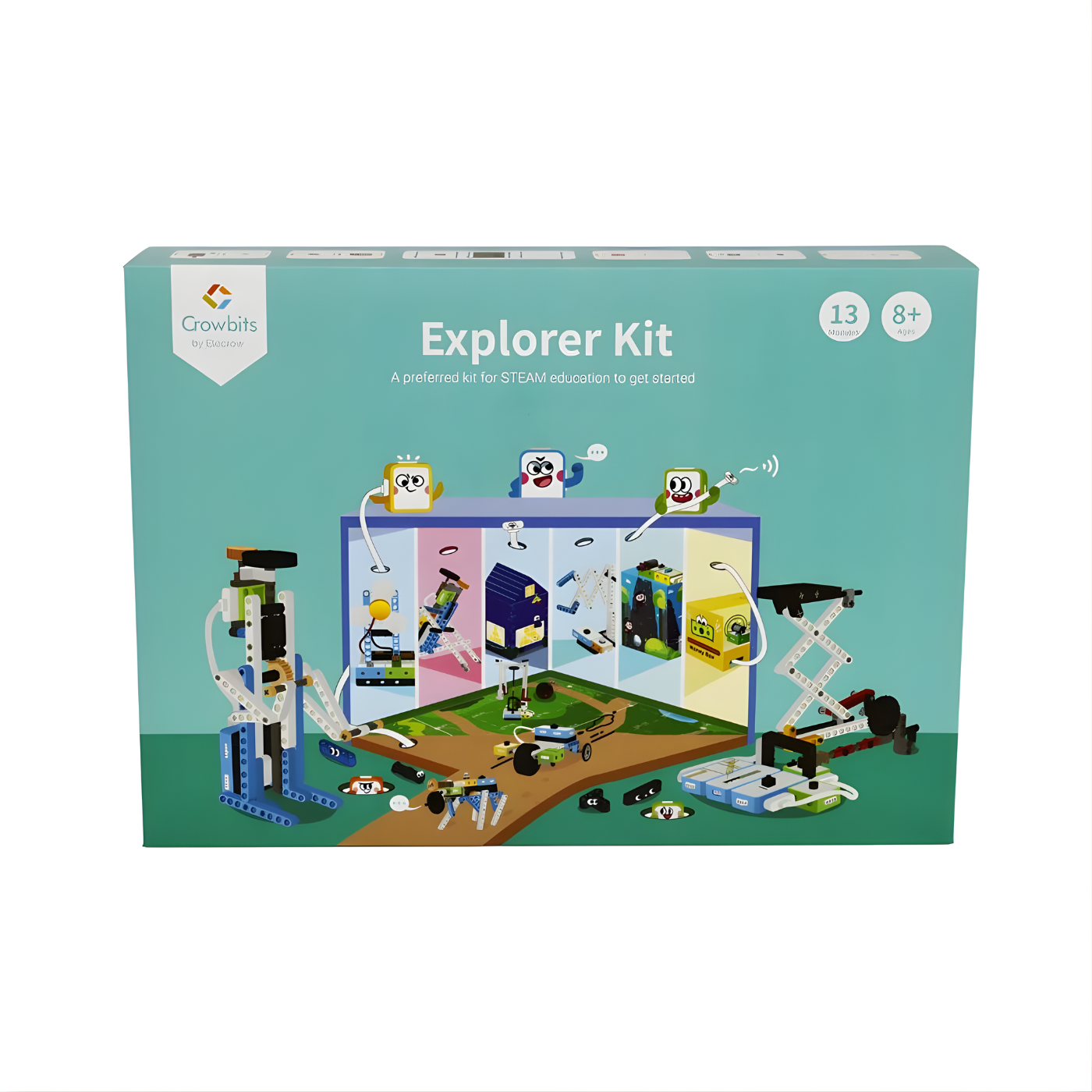ELECROW Crowbits Explorer Kit with No-Coding Control, LEGO Compatibility, and STEM Learning