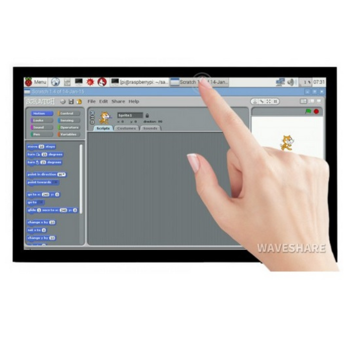 10.1inch HDMI Capacitive Touch Screen LCD (E) 1024×600 Supports Raspberry Pi