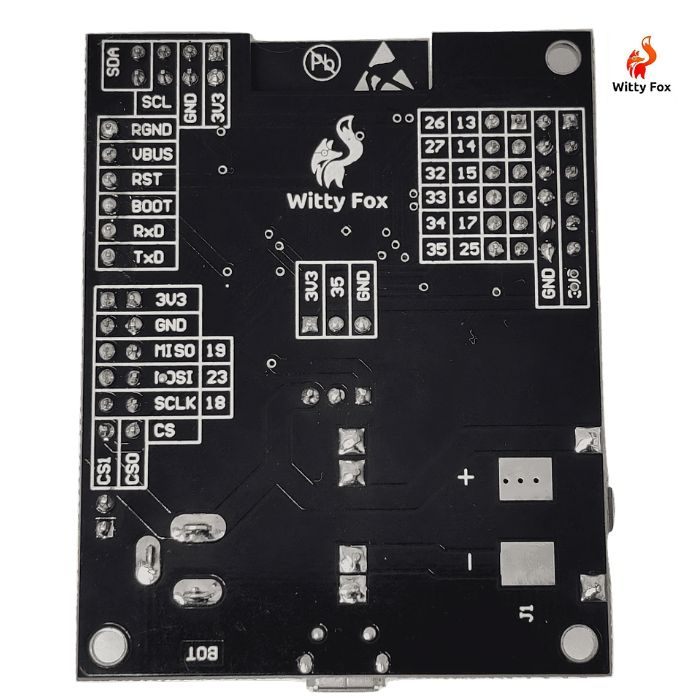 Witty Fox - ESP32 Storm Board with Support for Battery Charging & Wireless Programming