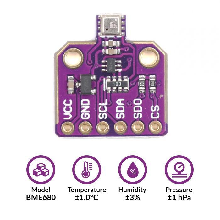 BME680 Digital Humidity Temperature Pressure High Altitude Sensor Module
