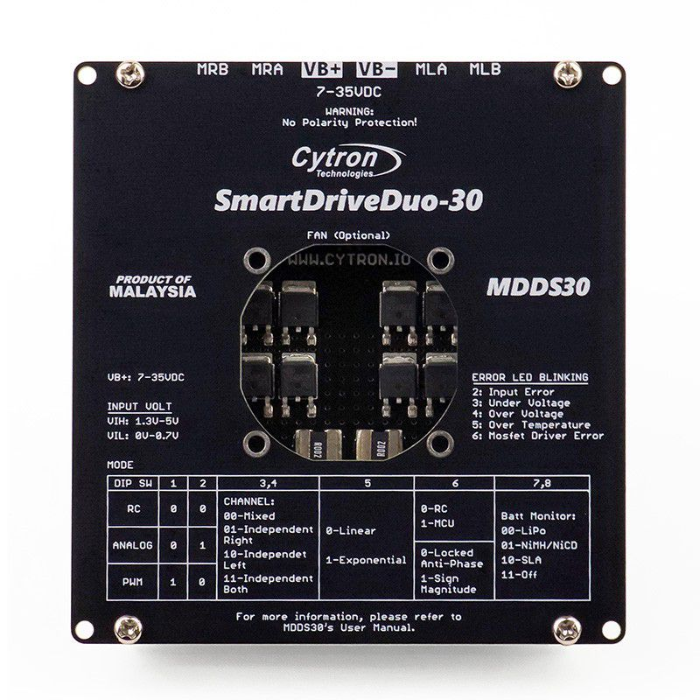 Cytron 30Amp 7V-35V Smart Drive Dual Channel DC Motor Driver - Image 6