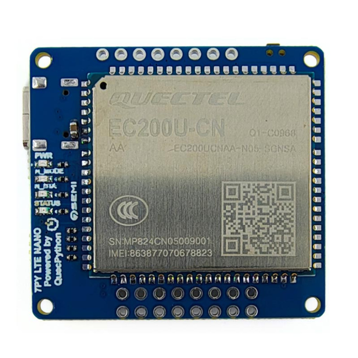 EC200U QuecPython LTE 4G GNSS Nano Modem with 26V Range -7Semi