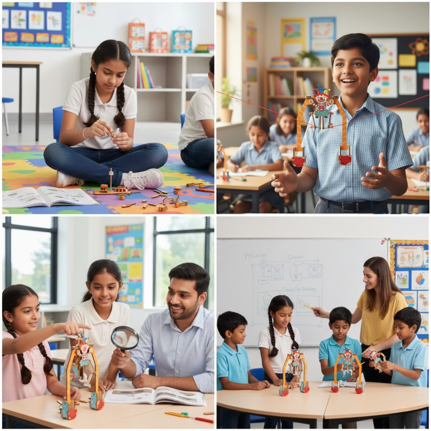 Pludo Wooden Clown Tightrope STEM Kit – Balance and Centre of Gravity Learning Toy for Kids 8–11 | Grade 3–5 DIY Science Kit