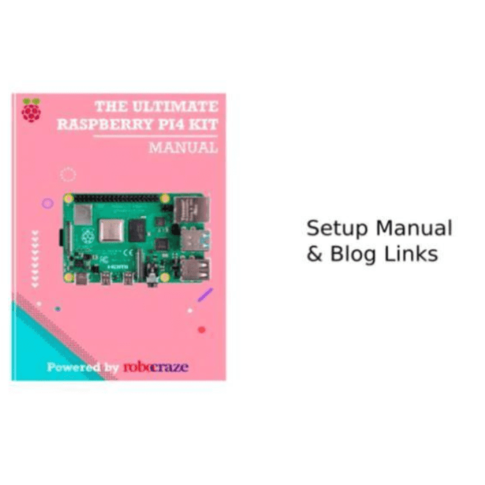 Raspberry Pi4 Model B 2GB Ultimate Kit with Pi4 2GB, Case, Power Adapter, Heatsink, Fan, 32GB SD Card, Sensors, Manual, HDMI and Ethernet Cable - Image 6