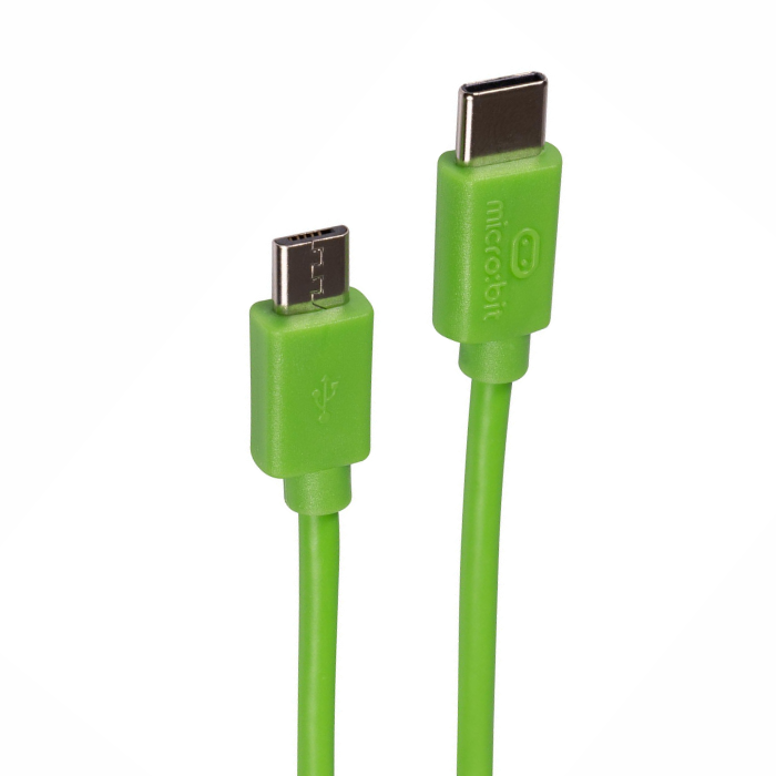 Micro:bit USB Cable Type C to Micro USB 0.3m - Green - Image 2