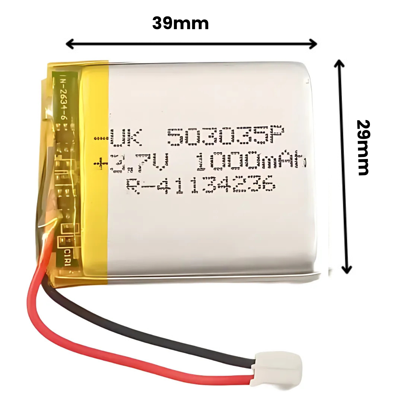 Witty Fox 1000mAh Rechargeable 3.7v LiPo Battery