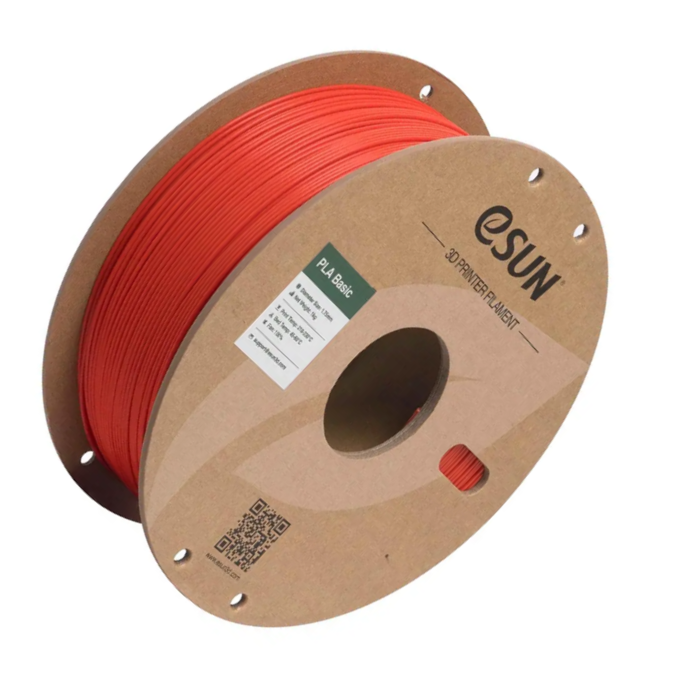 eSun 1.75mm 1kg PLA-Basic 3D Printing Filament Red Color - Image 2