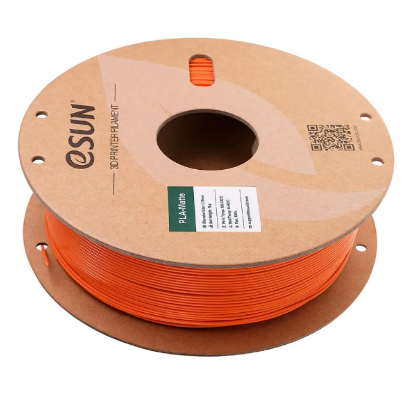 eSun PLA-Matte Filament 1.75mm 1kg Paper Roll Tangerine Color