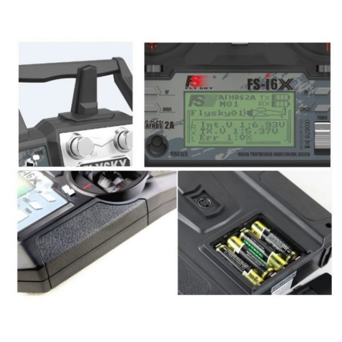 Fly Sky FS-i6X 2.4GHz 6CH AFHDS 2A RC Transmitter With FS-iA10B 2.4GHz 10CH Receiver - Image 2