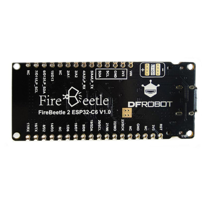 DFRobot FireBeetle 2 ESP32 C6 IoT Development Board - Supports Wi-Fi 6, Bluetooth 5, Solar-Powered - Image 2