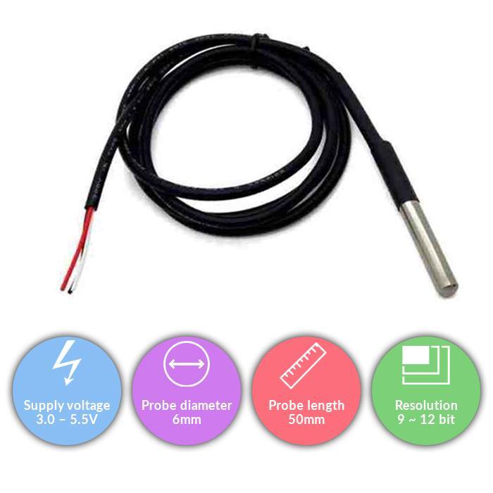 DS18B20 Waterproof Digital Temperature Sensor Probe - Image 3