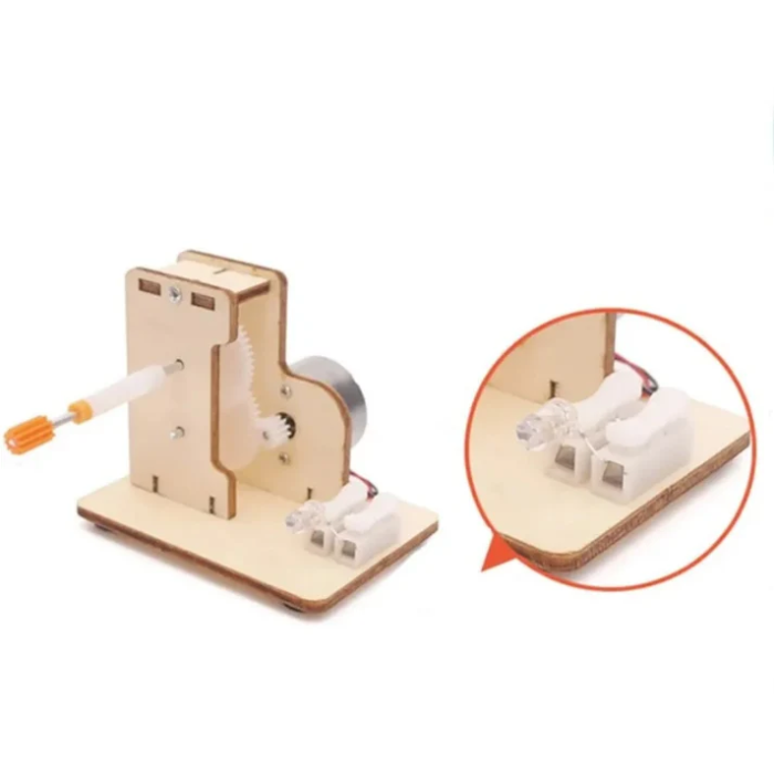 DIY Wooden Hand Crank Generator Experimental Stem Toy Kit for 7+ Year Olds
