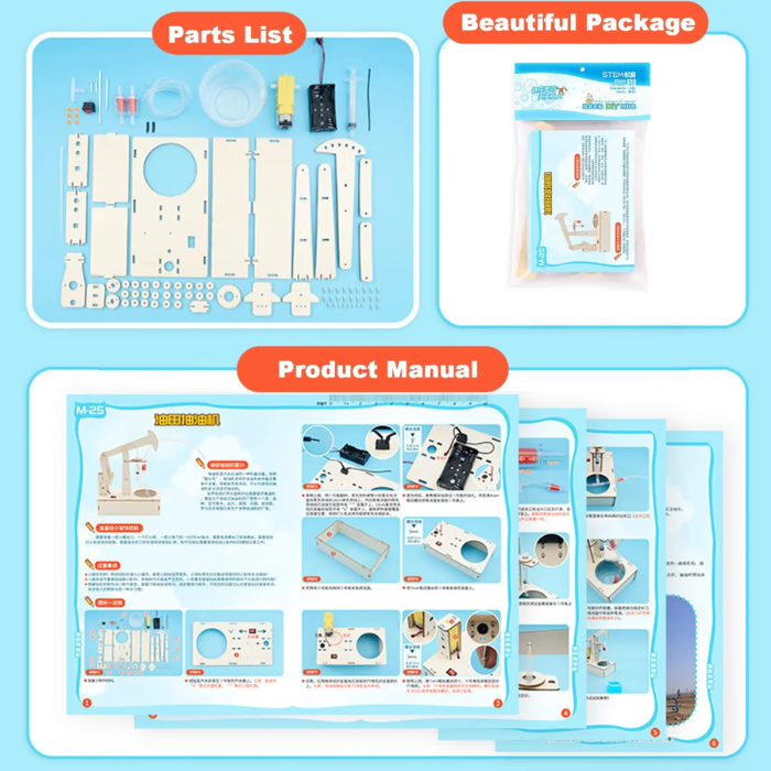 DIY Wooden Oil Pump Educational Stem Kit Toy - Image 2