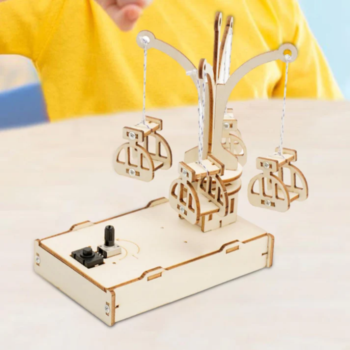 DIY Wooden Spinning Flying Chair STEM Learning Kit for Kids