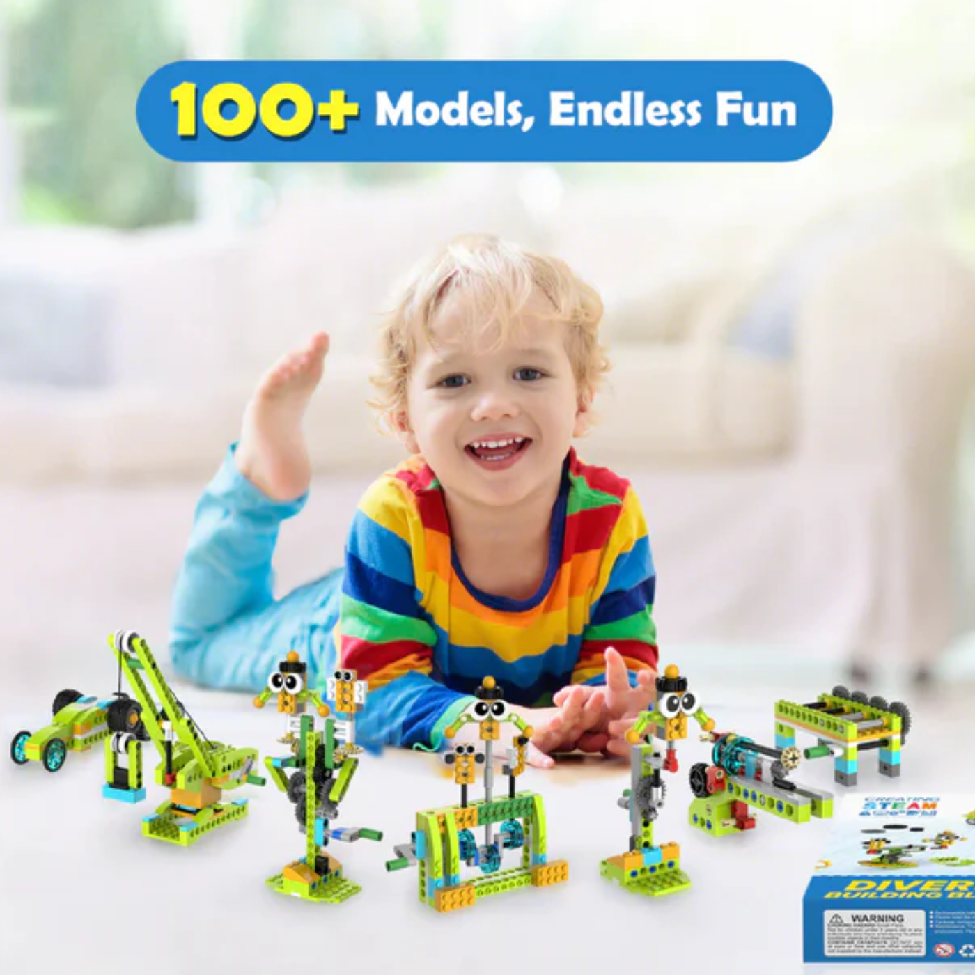 Makerzoid 100-in-1 STEAM Building Blocks Set Educational Toy for Kids 6+ Years Old - Image 2
