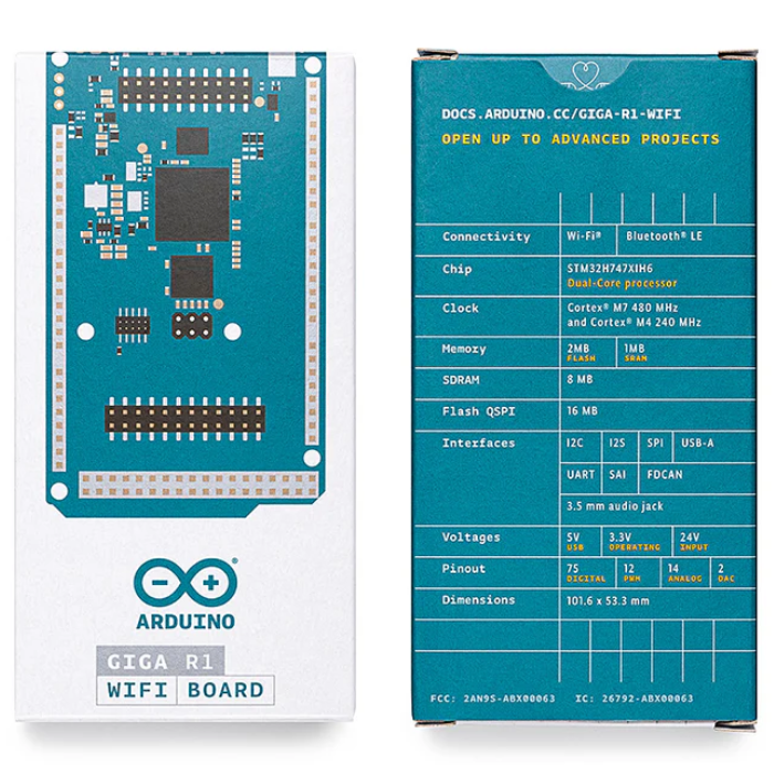 Official Arduino GIGA R1 WiFi Development Board - ABX00063 - Image 3