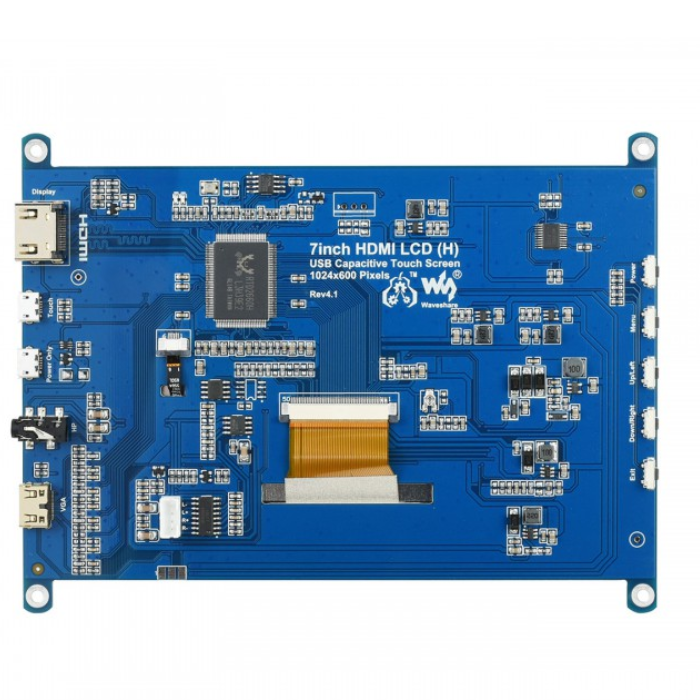 Waveshare 7inch HDMI Capacitive Touch Screen LCD (H) 1024×600 Support Various Systems