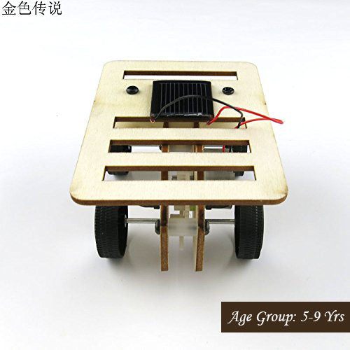 DIY 4 Wheel Drive Solar Powered Wooden Car Kit