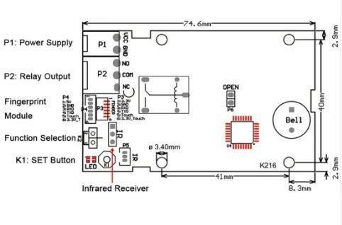 R300 Uart Interface Capacitive Fingerprint Module - Image 2