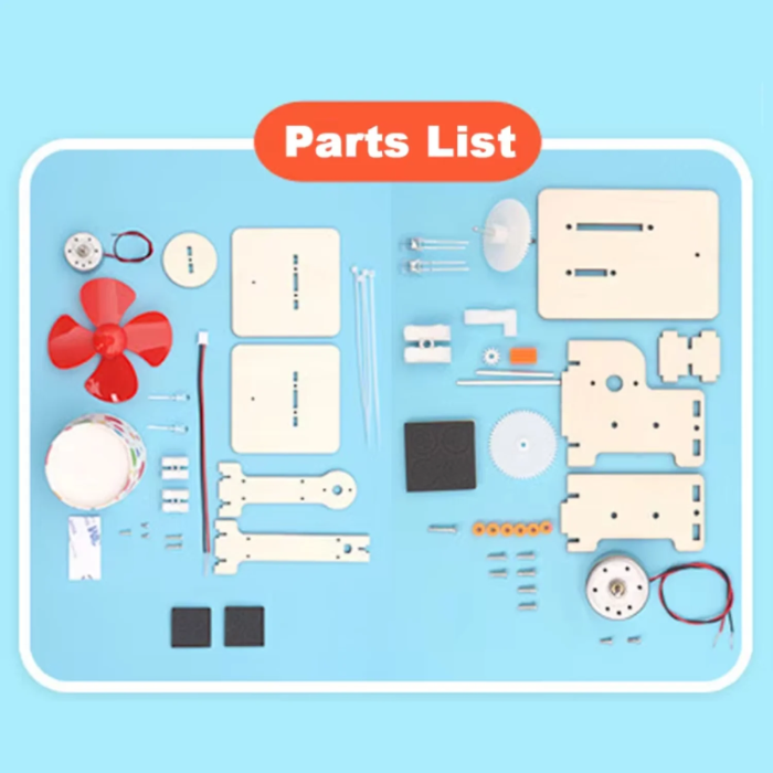 DIY Wooden Hand Crank Generator Experimental Stem Toy Kit for 7+ Year Olds - Image 3