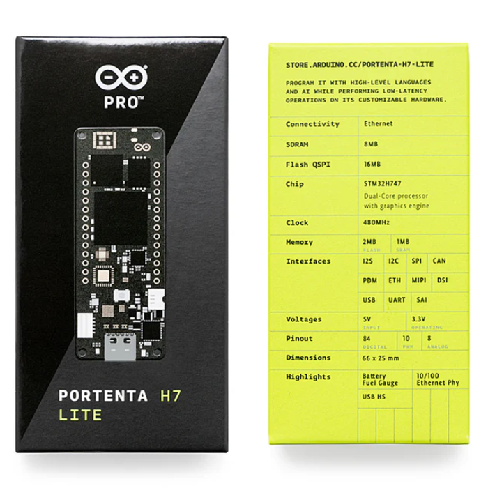 Official Arduino Portenta H7 Lite Development Board - ABX00045