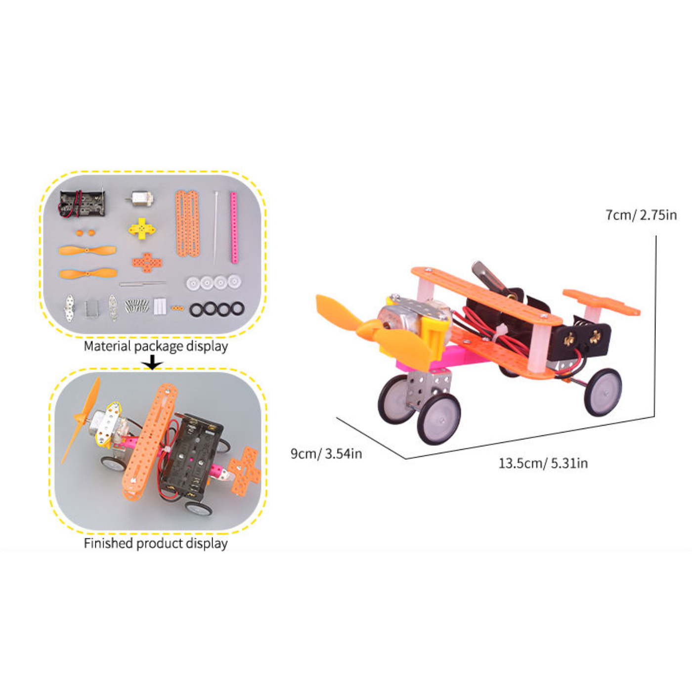 Pludo STEM Kit Power Flight – DIY STEM Toy for Kids 11–14 | Grade 6–8 Electrodynamic Conversion Airplane Project