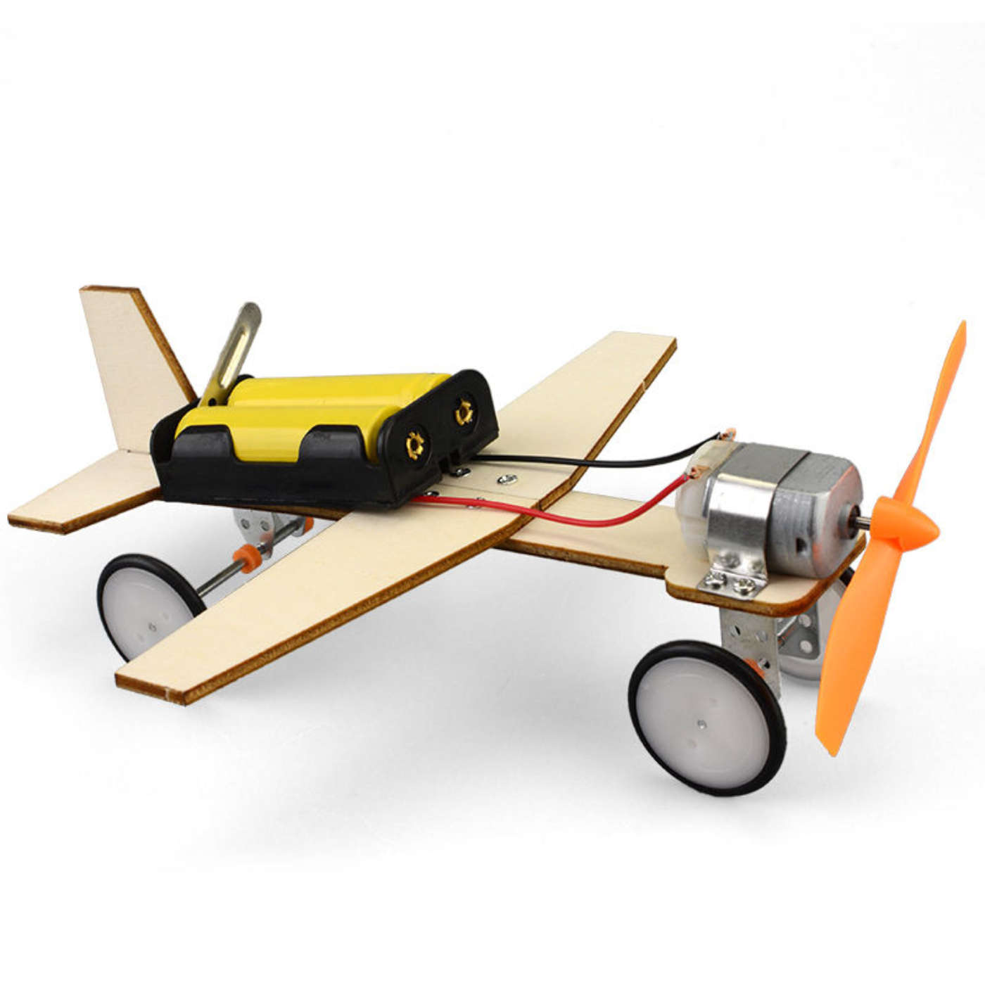 Pludo STEM Kit ElectroTaxi – DIY Science Kit for Kids 11–14 | Grade 6–8 Wooden Electric Aircraft Project