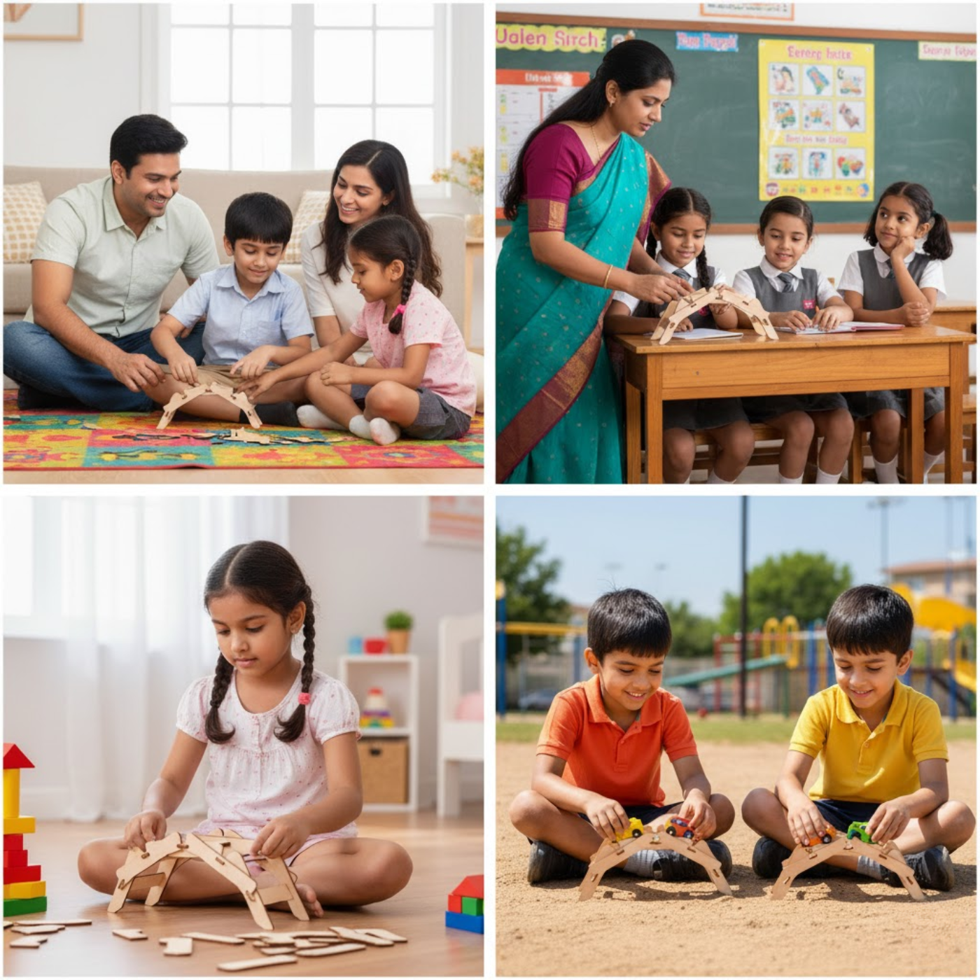 Pludo STEM Kit Little Builders – DIY Educational Toy for Kids 3–8 | Grade Preschool–2 Multiplier Force Bridge Project - Image 5