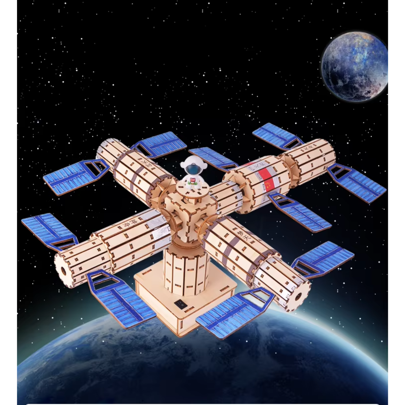 Pludo STEM Space Station Kit – Electrical Energy into Mechanical Motion DIY Science Kit for Kids 11–14 | Grade 6–8