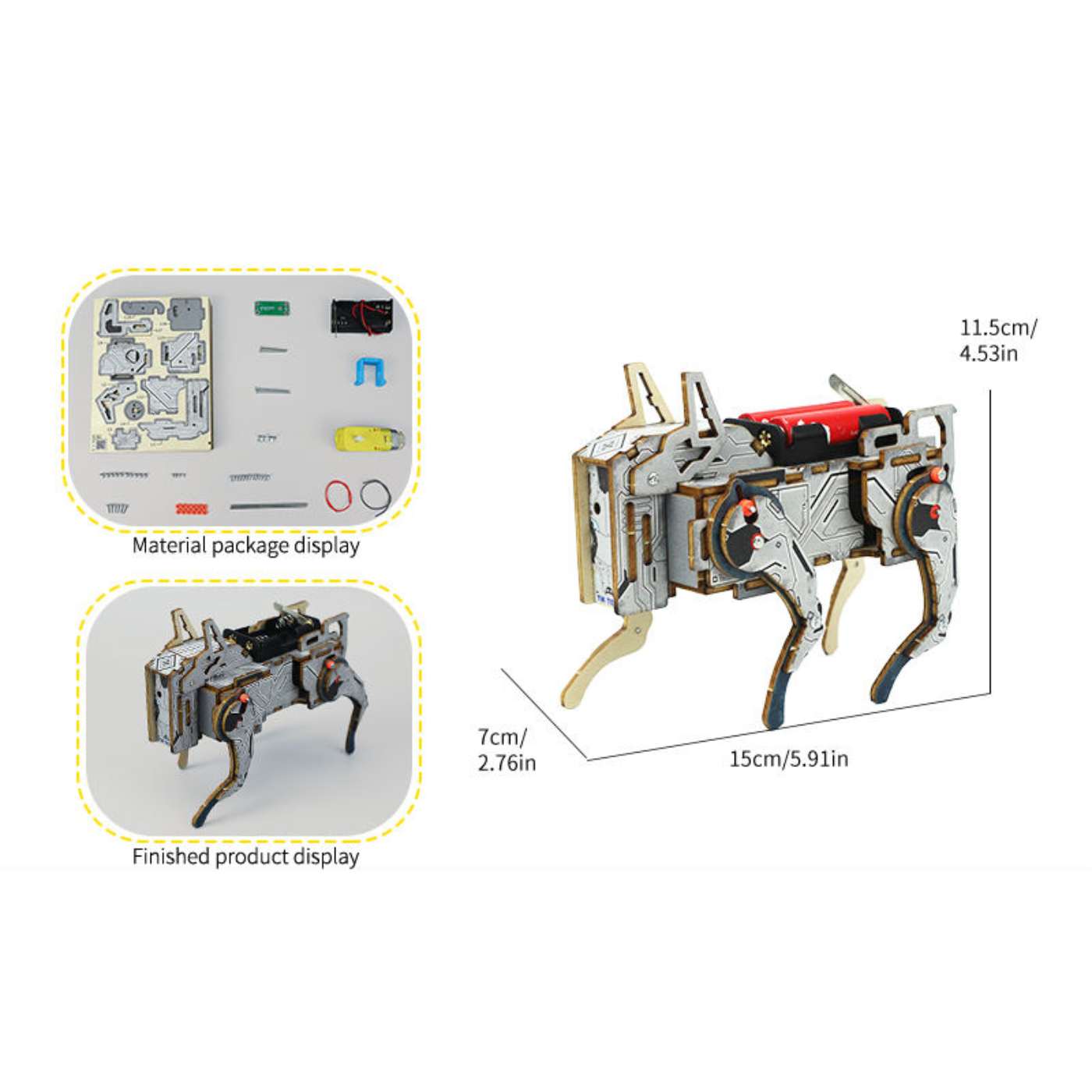 Pludo Sound Activated Robotic Dog DIY Kit – Learn Sound Detection and Mechanics for Ages 14–18 | Grade 9–10