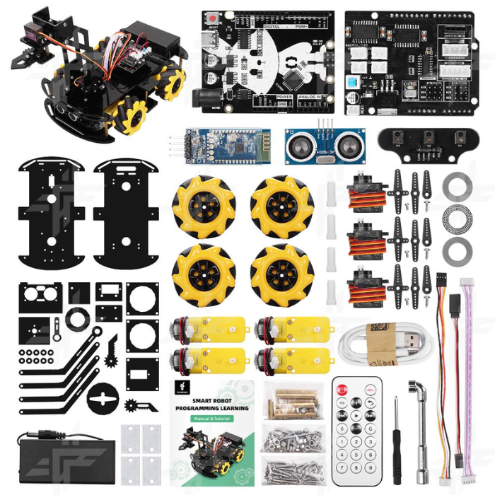 Smart 4WD Robot Arm Car Kit for Arduino Programming