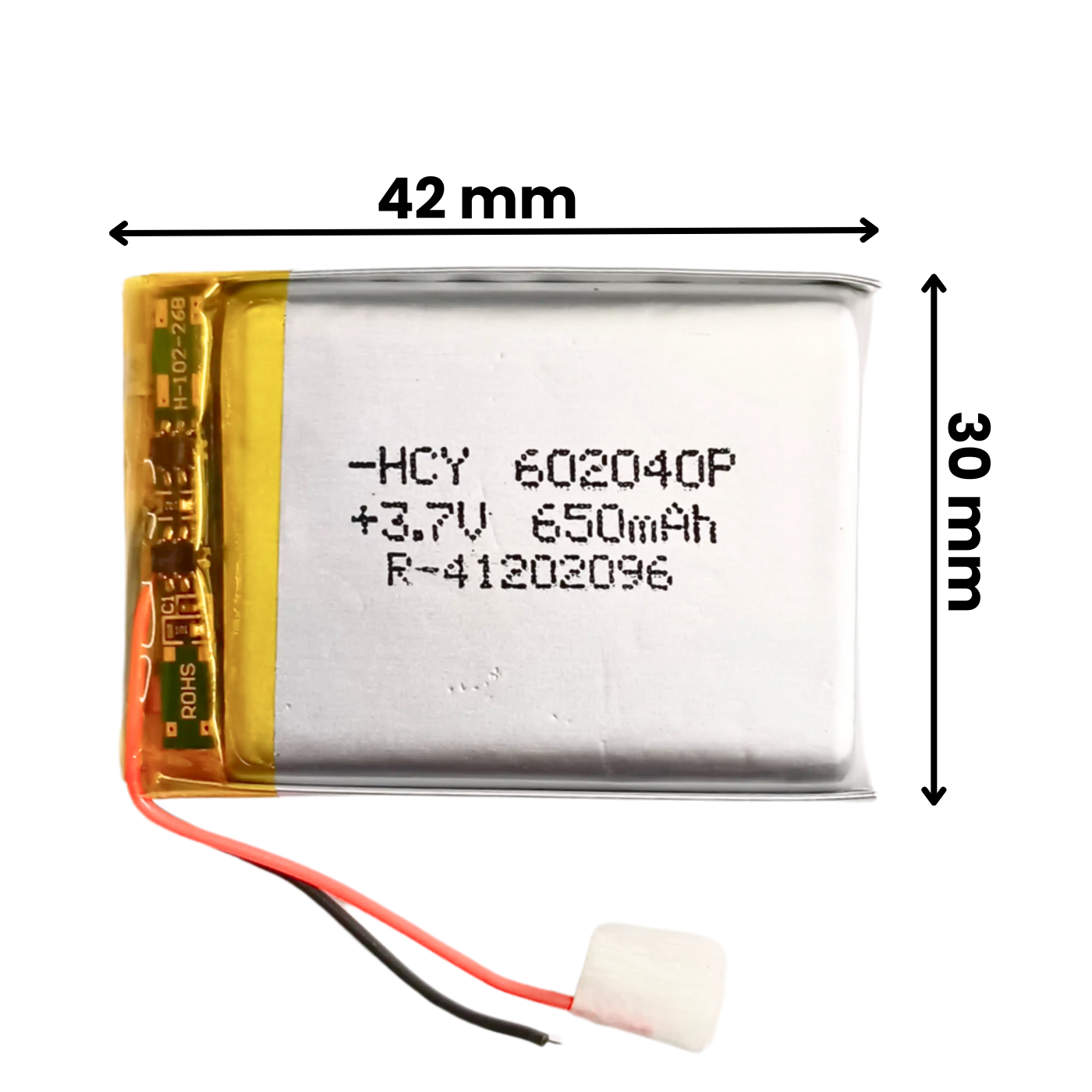 Witty Fox 650mAh Rechargeable 3.7v LiPo Battery