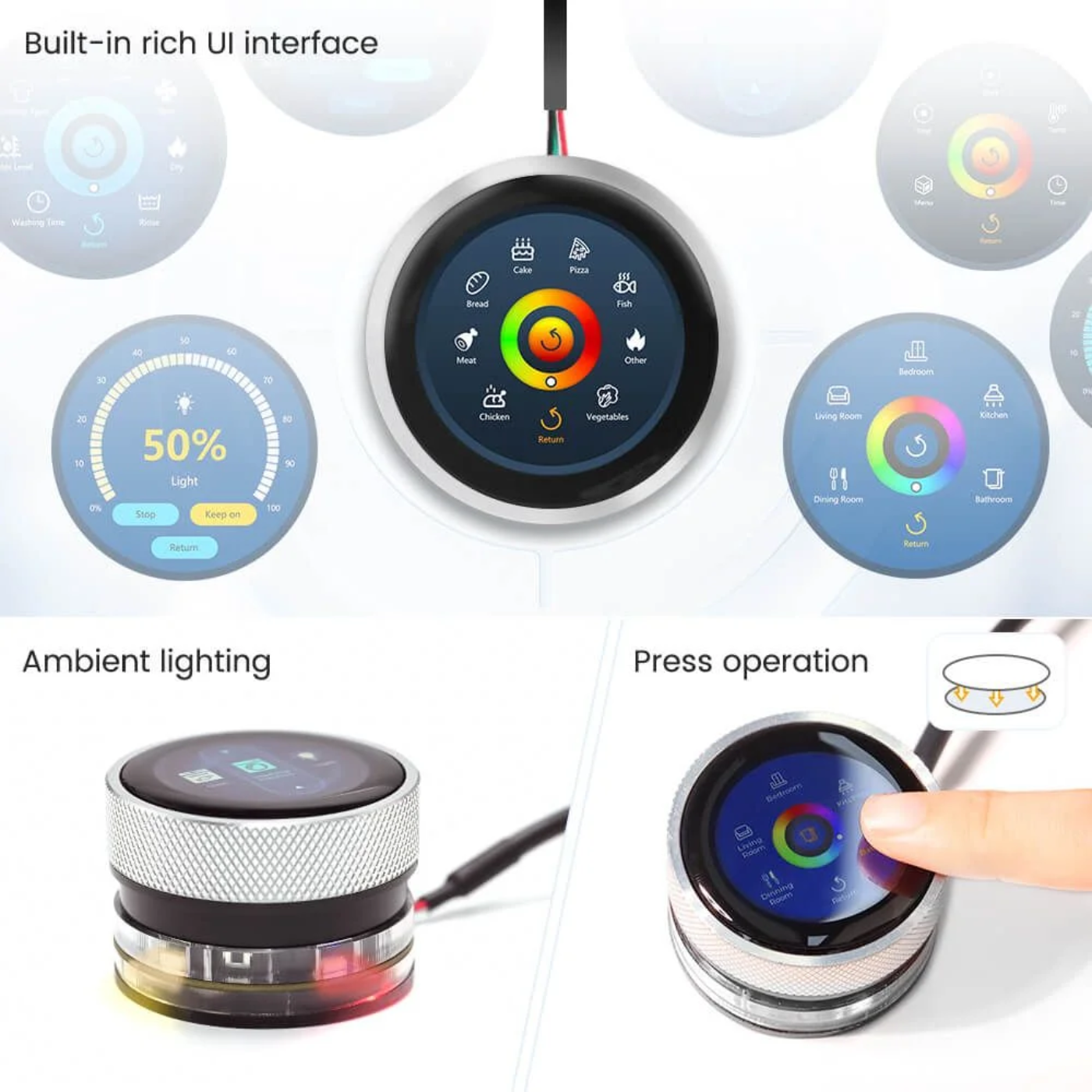 Elecrow CrowPanel 1.28 Inch ESP32 HMI Display with 240x240 IPS Round Touch Screen - Image 7