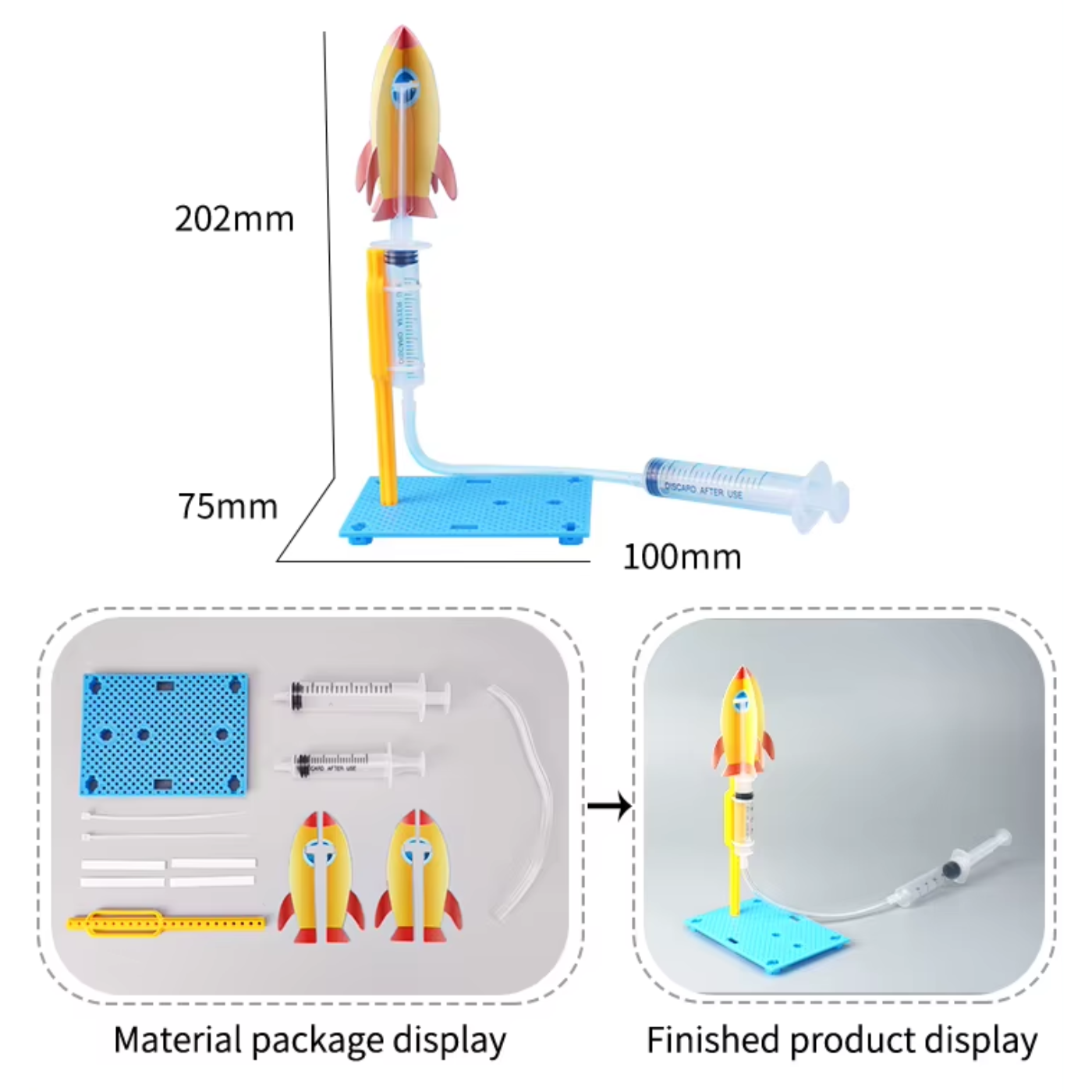 Pludo Rocket Launcher Kit DIY Science Kit – Learn Air Pressure & Rocket Launch Concepts for Ages 8–11 | Grade 3–5 - Image 3